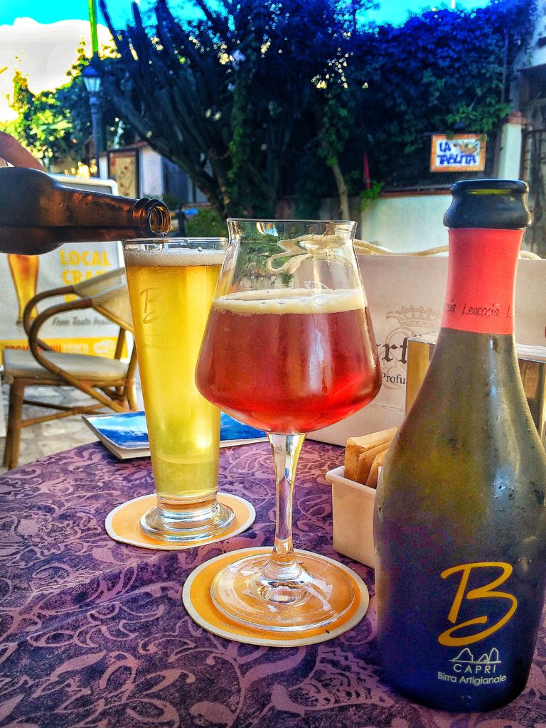 Craft beer at Bar Grotta Azzurra in Capri