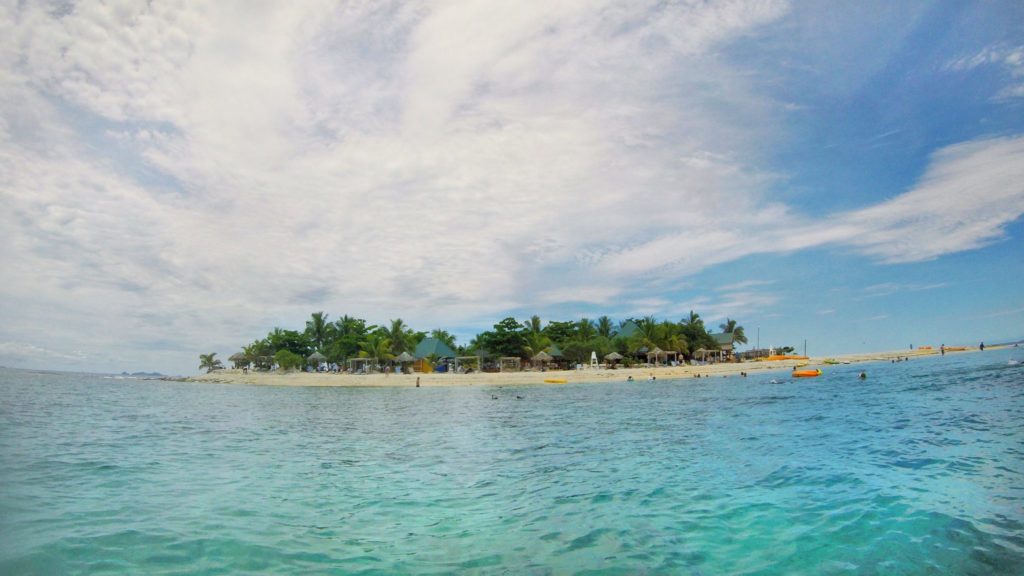 View from our kayak in South Sea Island, Fiji