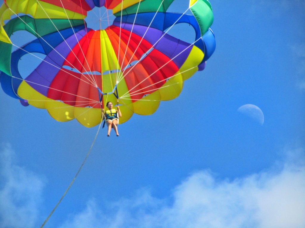 Parasailing at Castaway Island, Fiji