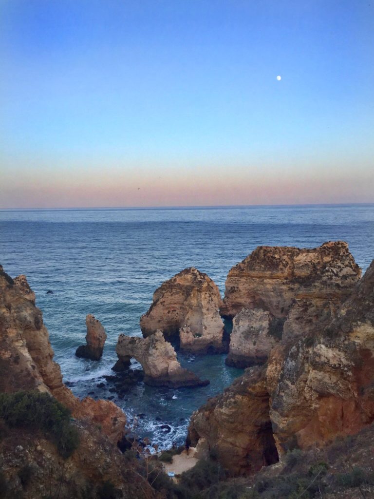 the sunset at Algarve, Portugal Itinerary With Kids