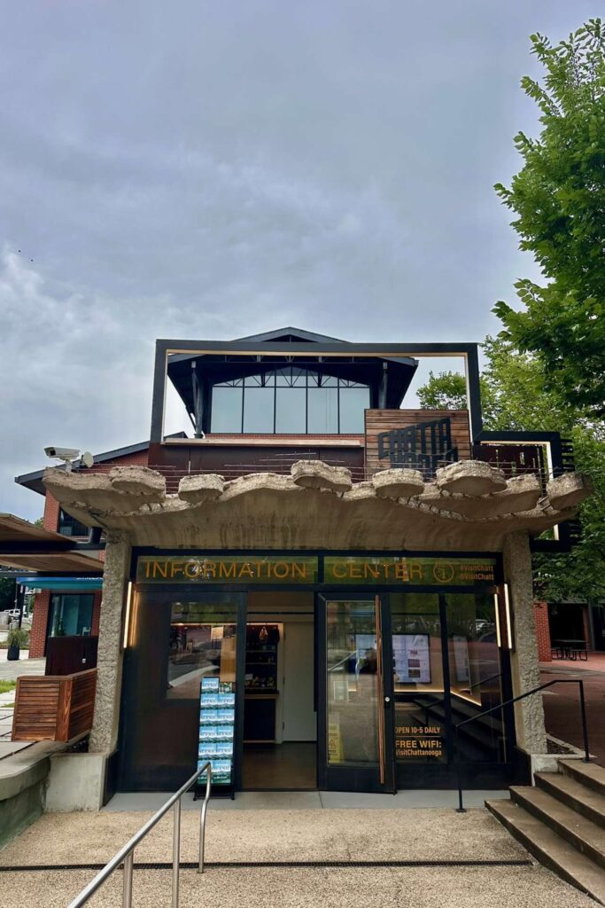 Visit Chattanooga Information Center building downtown near the Tennessee Aquarium