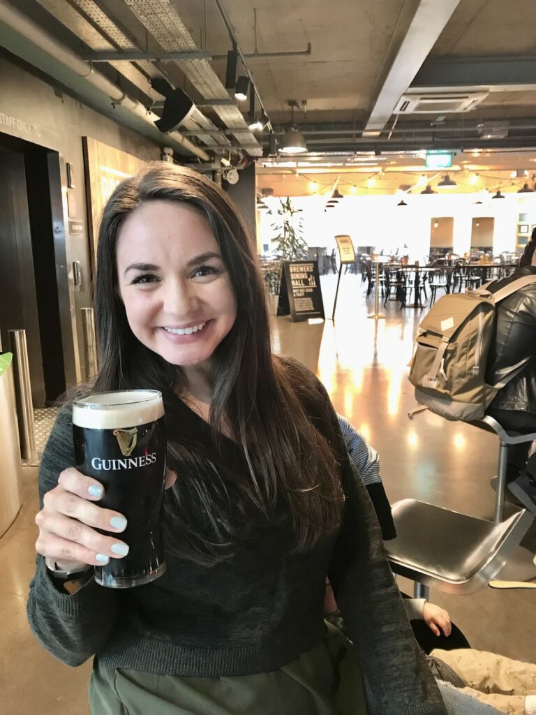 Mari on the Map at the Guinness Storehouse tour in Dublin Ireland